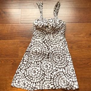 Brown & White Abstract Print Lucy Love Dress